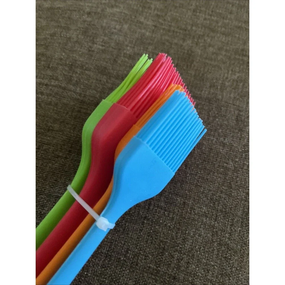 4pcs Silicone Basting Pastry Brush Baking BBQ Basting Oil Cooking Utensil